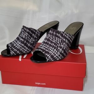 Impo black and white mules